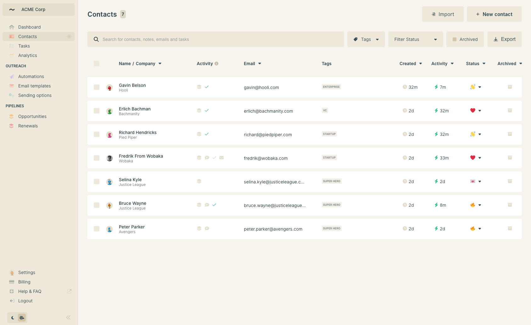 Wobaka, simple CRM for small businesses